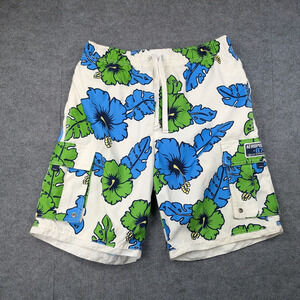 Aeropostale Board Shorts Mens Large Vintage Y2K Floral 10" Tropical Beach 90s